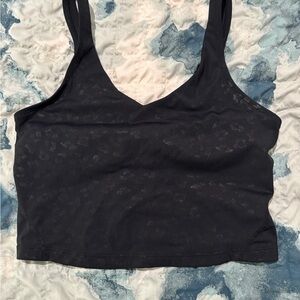 Black Seamless V-Neck Bralette, Sz S/M